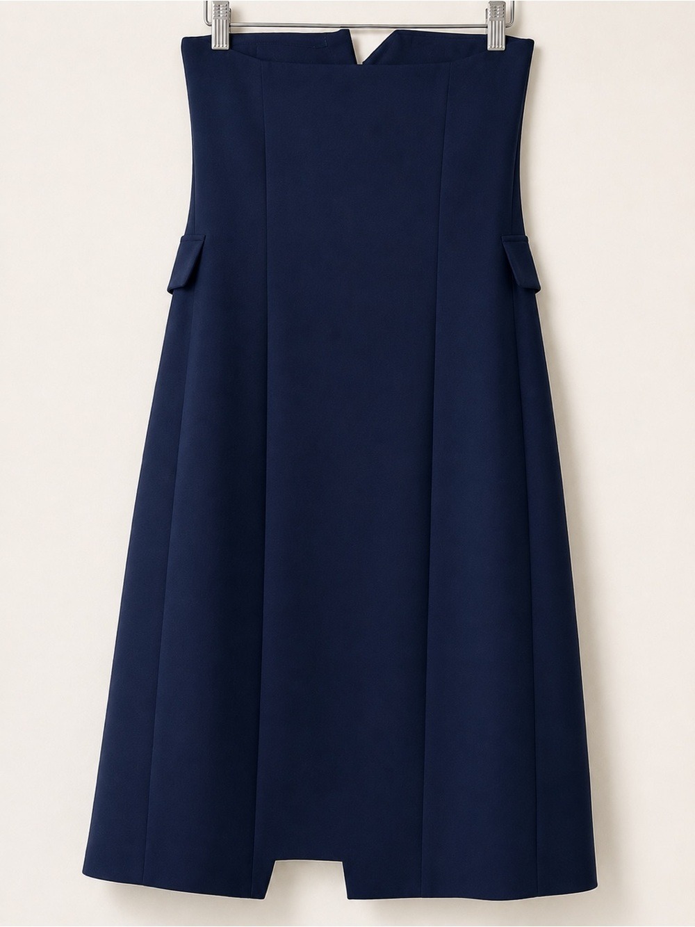 ASILIO Don’t Blank Dress Navy Strapless Tuxedo Midi US 4 NWT - Picture 4 of 9